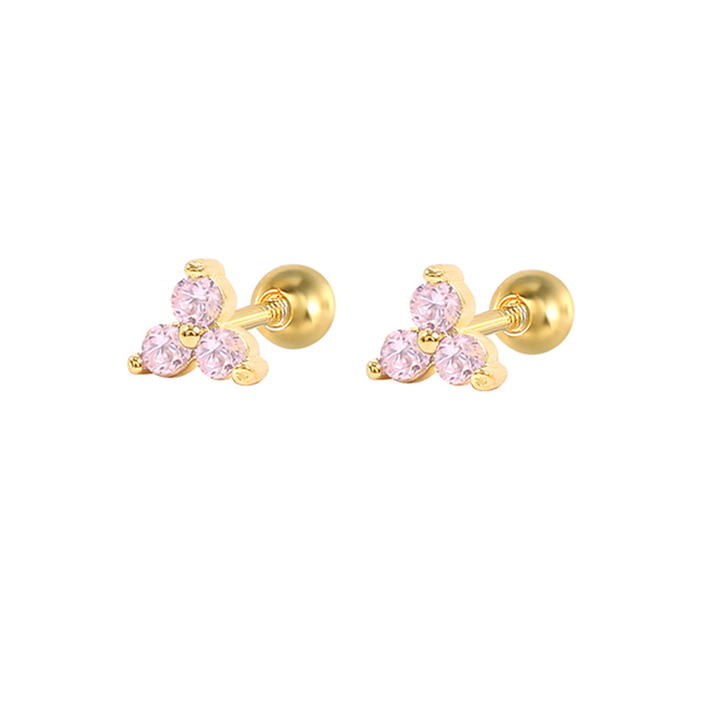 925 Sterling Silver All Pink Crystal Pave Hoop Earrings Pink Cubic Zirconia Stone Heart Moon Star Charm Earrings Jewelry