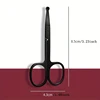 1PC Silver Mirror Light Black Round Head Safety Nose Hair Scissors Neutral Stainless Steel Scissors 6