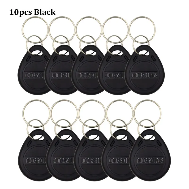 Pack of 10-20 Colorful RFID Access Control Keyfobs - 125KHz Secure Proximity Tokens