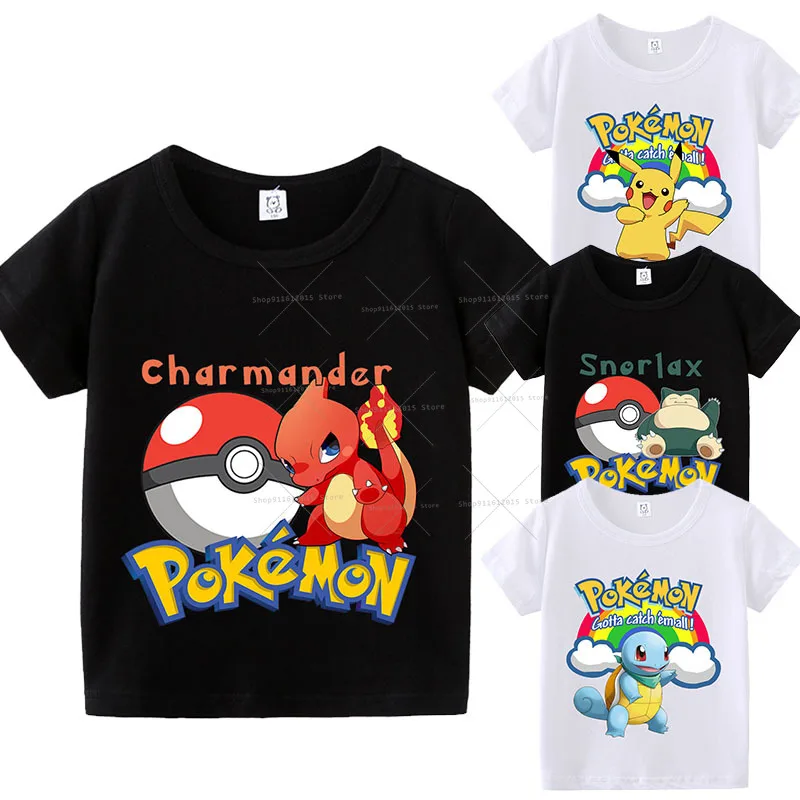 Pokemon Child Tee Shirt Shirt Pokemon Cotton Pikachu Baby Shirt