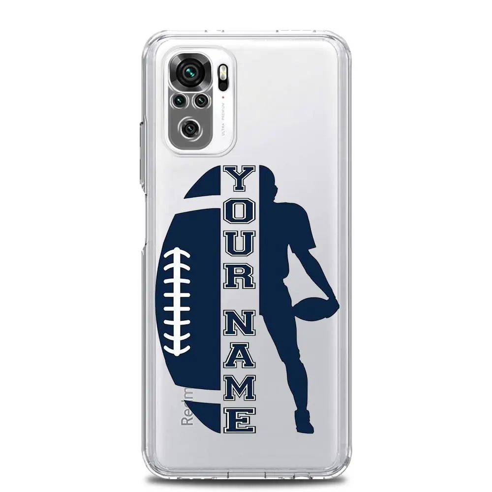 Clear Rugby Ball Phone Case Cover