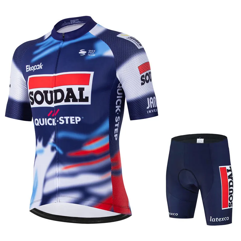 Soudal Quick Step Cycling Jersey Set Summer Breathable MTB