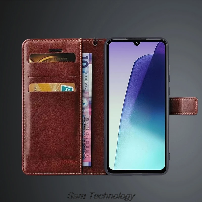 Card Holder Cover Case for Xiaomi POCOPHONE POCO C75 4G Pu Leather Flip Cover Retro Wallet Phone Case Business Capa Fundas Coque 5