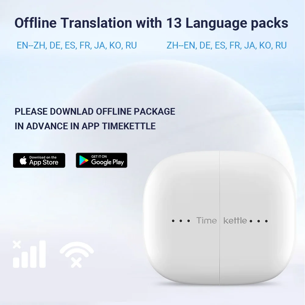 旅行用家電 Timekettle M3 Translator Earbuds 3-in-1 Timekettle M3 Voice Language Translator Earbuds/Earpieces
