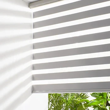 Motorized Zebra Blackout Window Blinds 1