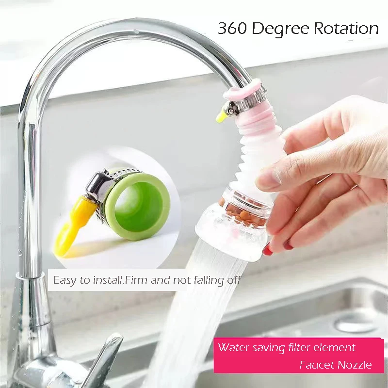 

Nozzle Faucet Adapter Telescopic Extender For Kitchen Sink Tap Foldable Water Sprayer Fliter Bathroom Accessories 360 Rotation