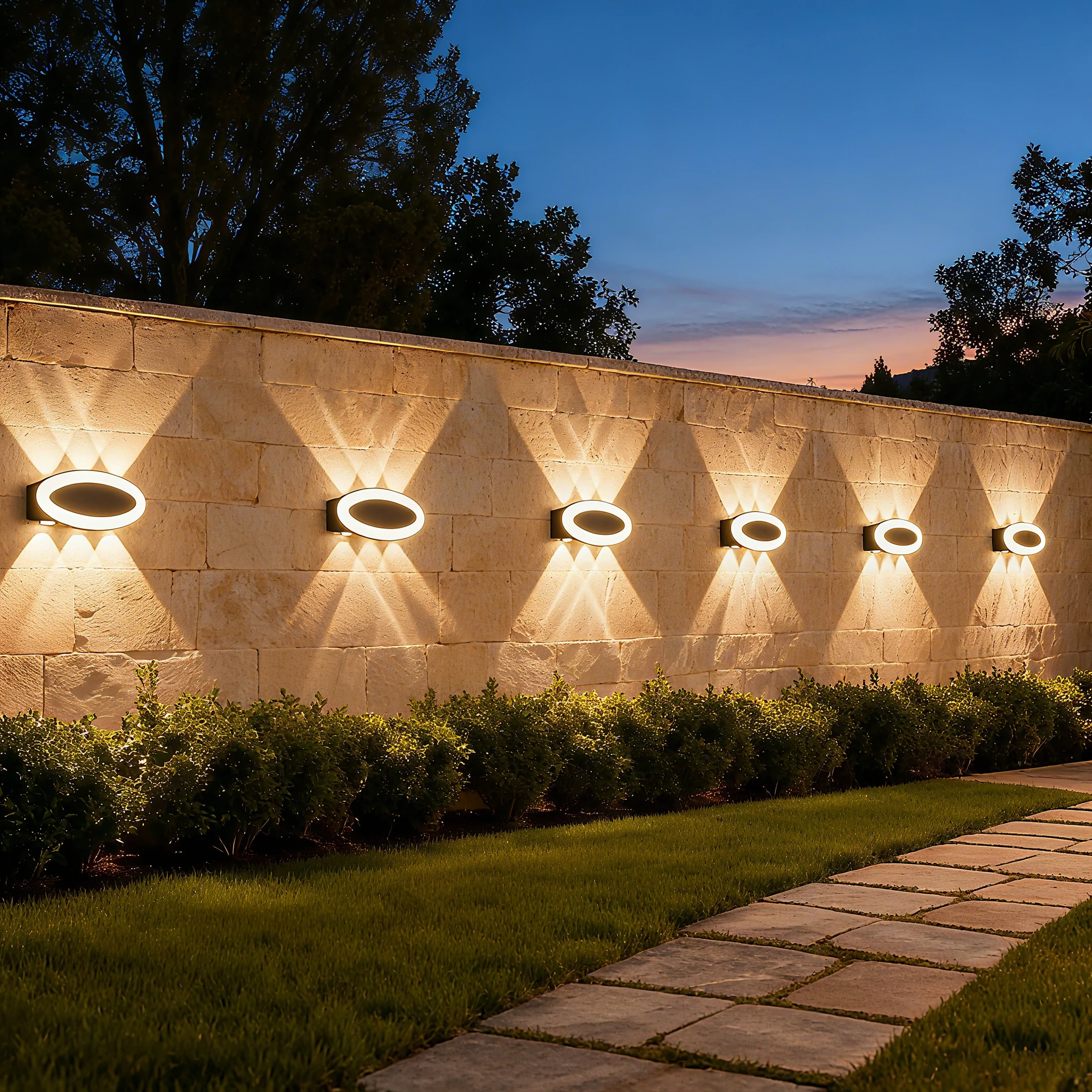 Nordic Wall Light Aluminum IP65 Waterproof Indoor Outdoor LED Wall Lamp AC100 - 240V for Balcony Garden Courtyard Porch Stair ﻿