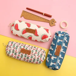 Printing Cartoon Girly Cosmetic Bag Multifunctional Make Up Bag Cartoon Cloth Art Pencil Korean Style Student Pencil Case