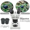 10X 20X 30X 40X Stereo Microscope with Ring Light Illumination for PCB Inspection Tools Industrial Microscopes Soldering Repair 3