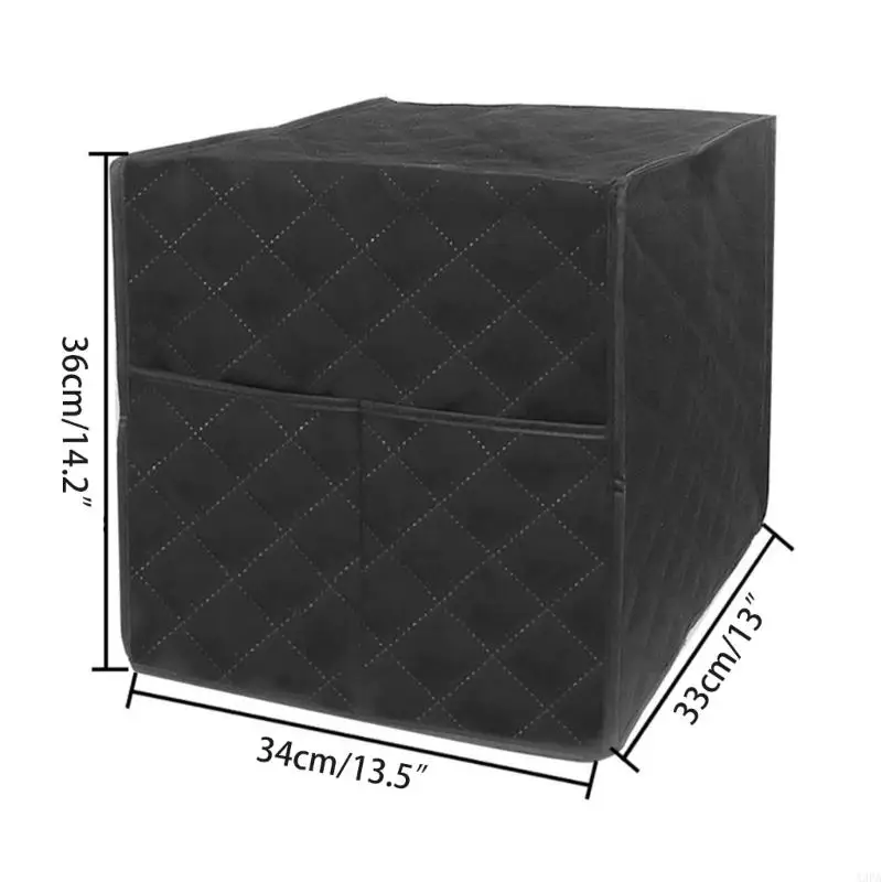 A3PA Coffee Maker Cover Dust Stain Resistant Coffee Machine Covers with Pockets Washable Kitchen Appliance Cover