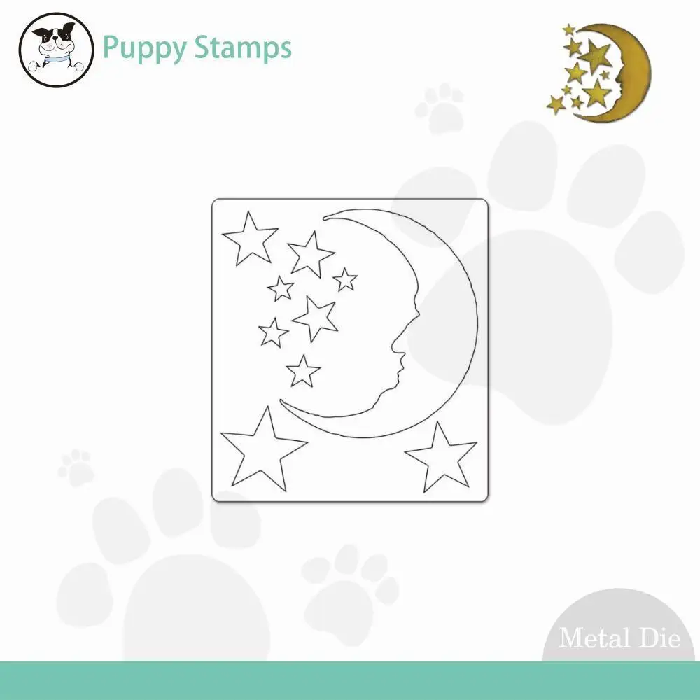 

2022 New Arrival Halloween Crescent Moon Stars Metal Cutting Die Decorating Scrapbook Diy Paper Card Album Mould Embossing Craft