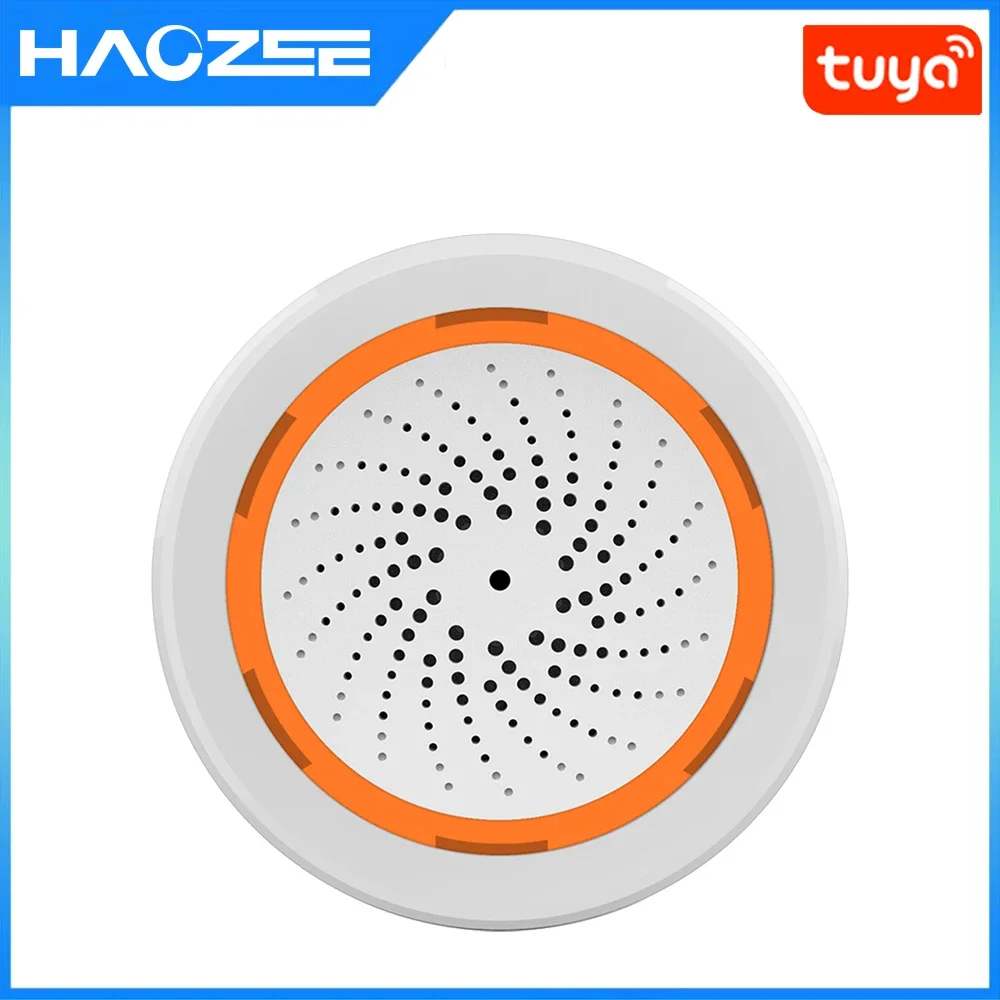 Tuya ZigBee Smart Siren Alarm 90dB Sound Light Home Security Alarm Works With Tuya Zigbee Hub Siren Alarm