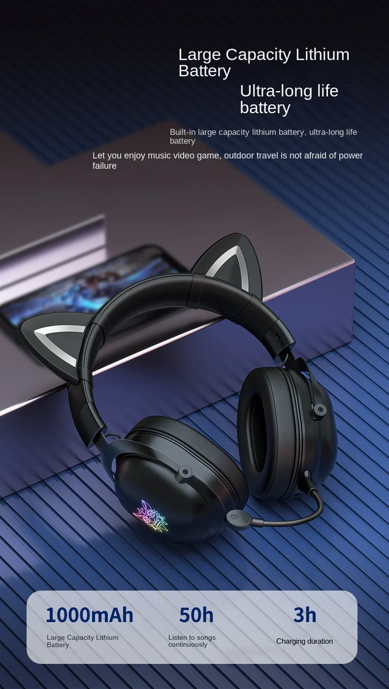 Logitech-Jogo Sem Fio Cat Ear Headset, Bluetooth, Bonito E-Sports Música,  PS4, Frango - AliExpress