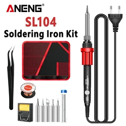 ANENG SL104 Electric Soldering Irons Adjustable Temperature Welding Solder Rework Station Heat Pencil Tip Repair Tools 110V/220V