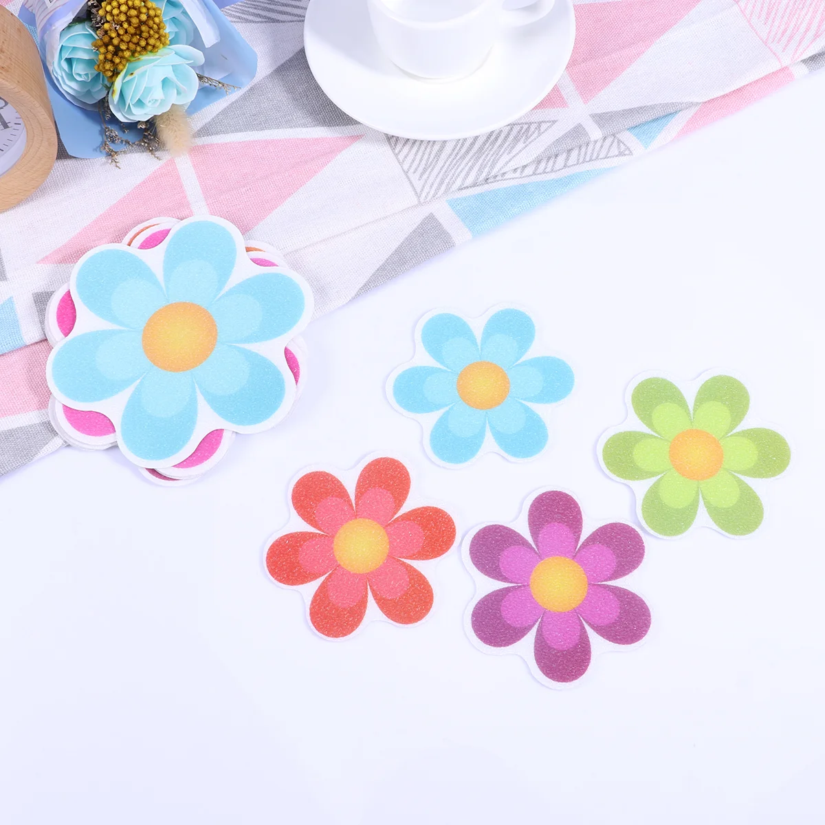 

Anti Slip Bathtub Stickers Colorful Flower Self-Adhesive Non Slip Bathtub Mat Bathtub Anti Slip Stickers Bath Tub Bathroom