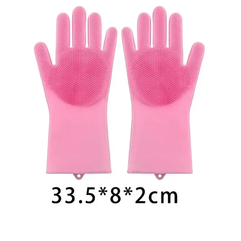 Cleaning Gloves Reusable Silicone Gloves Dishwashing Laundry Kitchen Cleaning Tools Pet Bathing Multifunctional