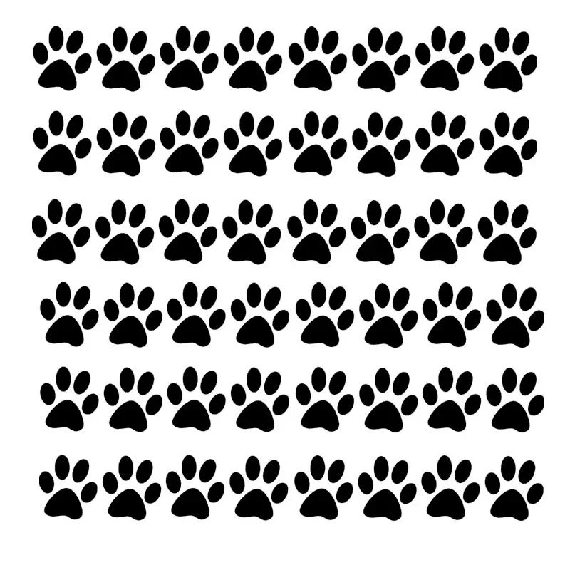 

Car Sticker 48PCS Paw Print Bundle Cat Dog Pet Prints Set Automobiles Accessories Vinyl Decal for Window Toilet Window