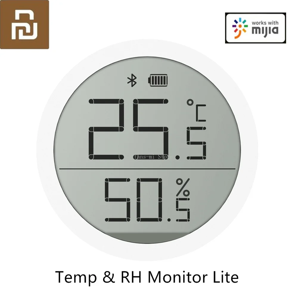 

Youpin Digital BLE5.0 Thermometer &Hygrometer Monitor Lite Electronic LCD Screen Data Automatic Recording For Mi home app