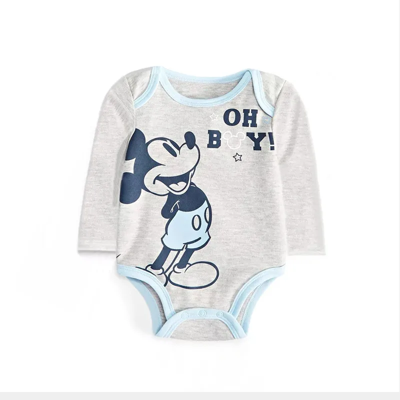 Lovely Minnie Long Sleeve Romper for Baby Girl Cotton Mickey Mouse Printed Jumpsuit Baby Boy Clothes 5