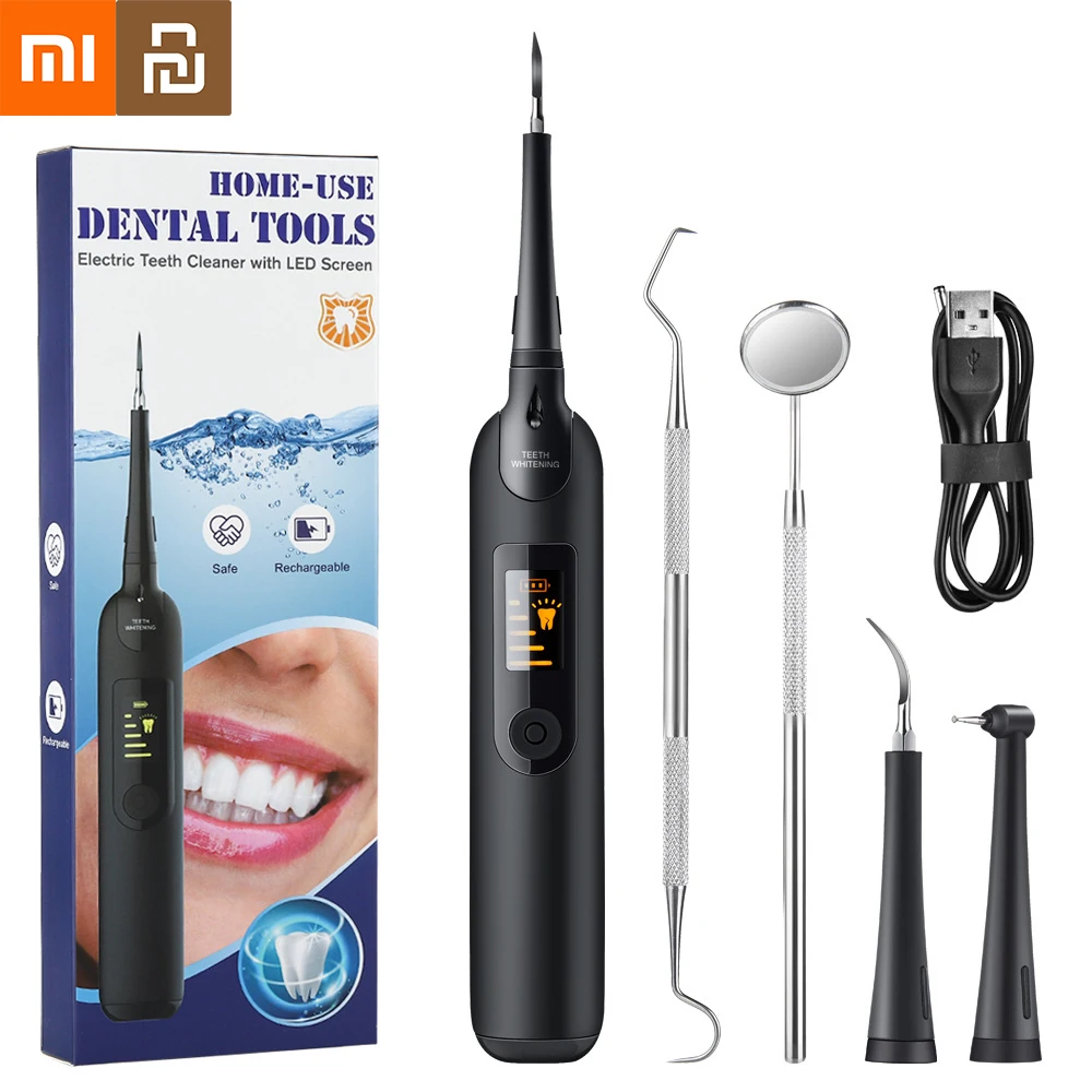 Xiaomi mijia Sonic Dental Scaler Tartar Eliminator Scraper for Cleaning Electric Tooth Dental Stone Removal Teeth Whitening Kit shdiatool 1pc diamond vacuum brazed milling bit dia8mm coarse mortar raking brick removal artificial stone cleaning masonry