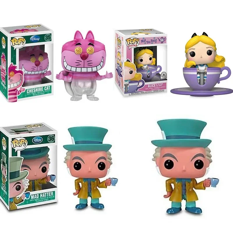 thumbnail image 4 of Figura de vinilo Funko POP MAD Hatter 36# 181# ALICE en la fiesta del té de los locos 54# Gato de Cheshire 35# Chessur 183# Colección de juguetes modelo, 4 of 5