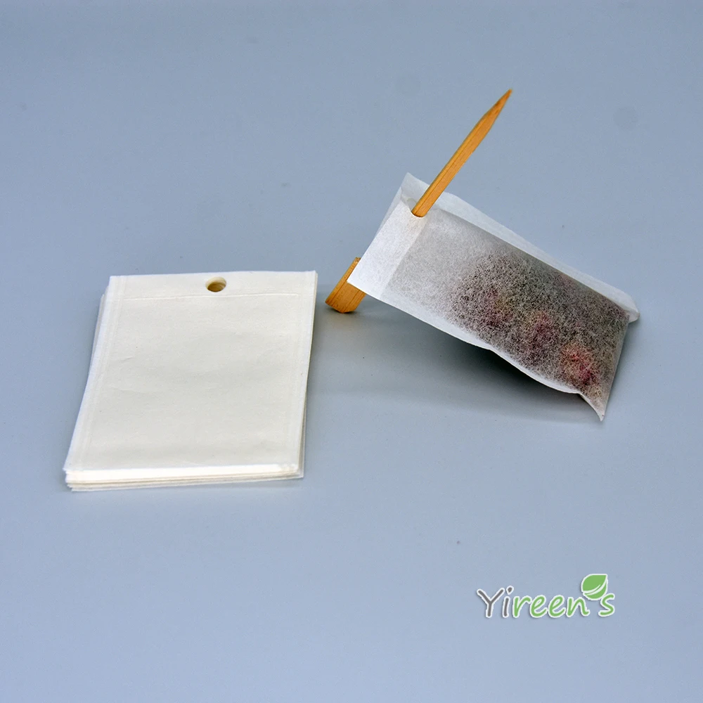 ! 60 X 80mm Tea Tools Filter Paper Bags With Hole For Coffee Packages Insert Sticks