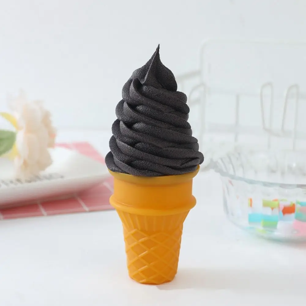 Kids Toy Crispy Simulation Ice Cream Fake Food PVC Material Ice Cream Model Dessert Colorful Artificial Food Model Display Props