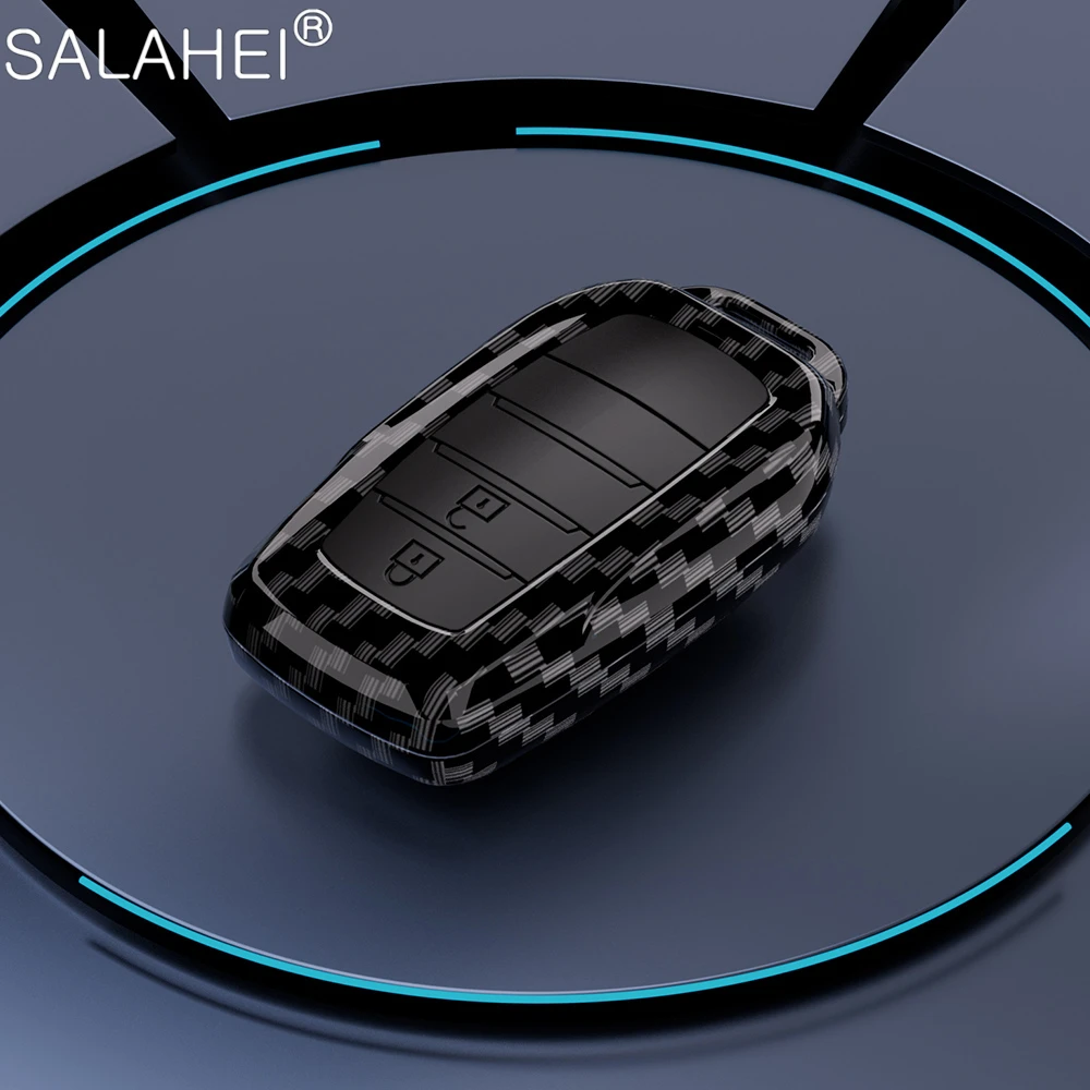 Abs In Fibra Di Carbonio Car Key Case Cover Shell Per Toyota Land Cruiser 200 300 Prado Crown Tlk 200 Yaris Cross Hilux Innova Camry 55