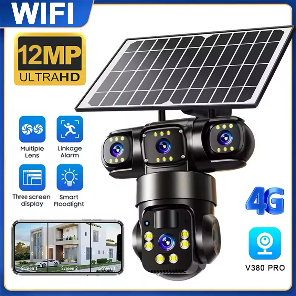 12MP Wireless Solar Outdoor Surveillance Camera