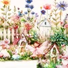 1Roll Garden Landscaping Tape Woods Handbook Fairytale Romantic PET Vintage Flower Mountain Plants Decoration Scrapbook 40mm*2m 2