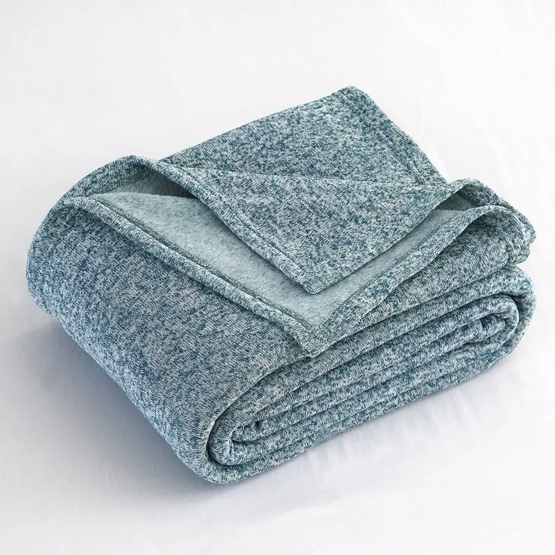 

Blanket Queen Size with 2 Shams Lightweight Fuzzy Jersey Blanket, 90"X90", Navy