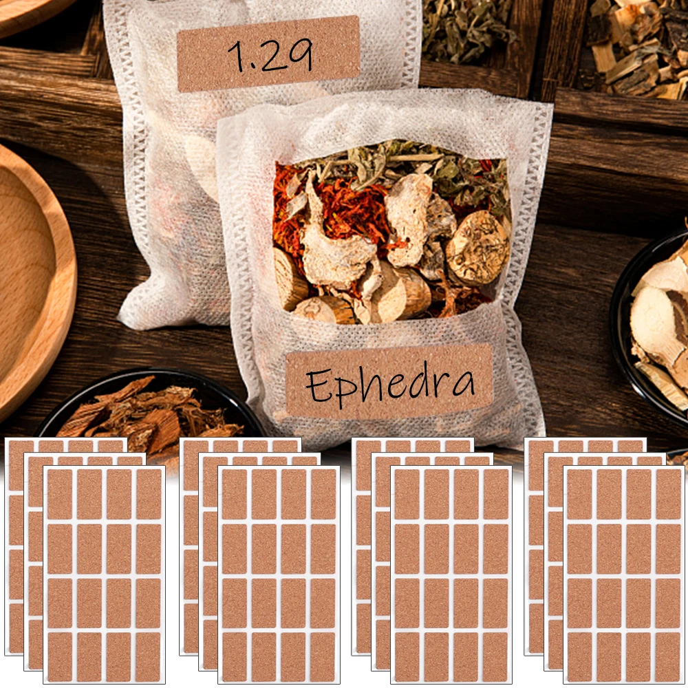 Oak Wooden Labels Stickers Self-adhesive Kitchen Bottle Jars Storage Blank Label DIY Craft Cork Sticker Packaging Sealing Tags
