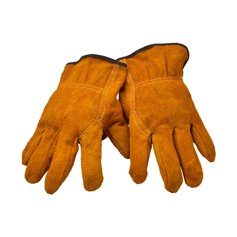Work Gloves Men Cowhide Driver Hunting Driving Farm Garden Welding Security Protection Mechanic