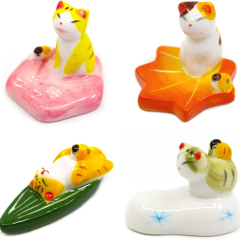 

Cute Lucky Cat Chopsticks Rest Ceramic Japanese Chopsticks Holder Dinner Spoon Rack Kitchen Craft Tableware Decoration Tools