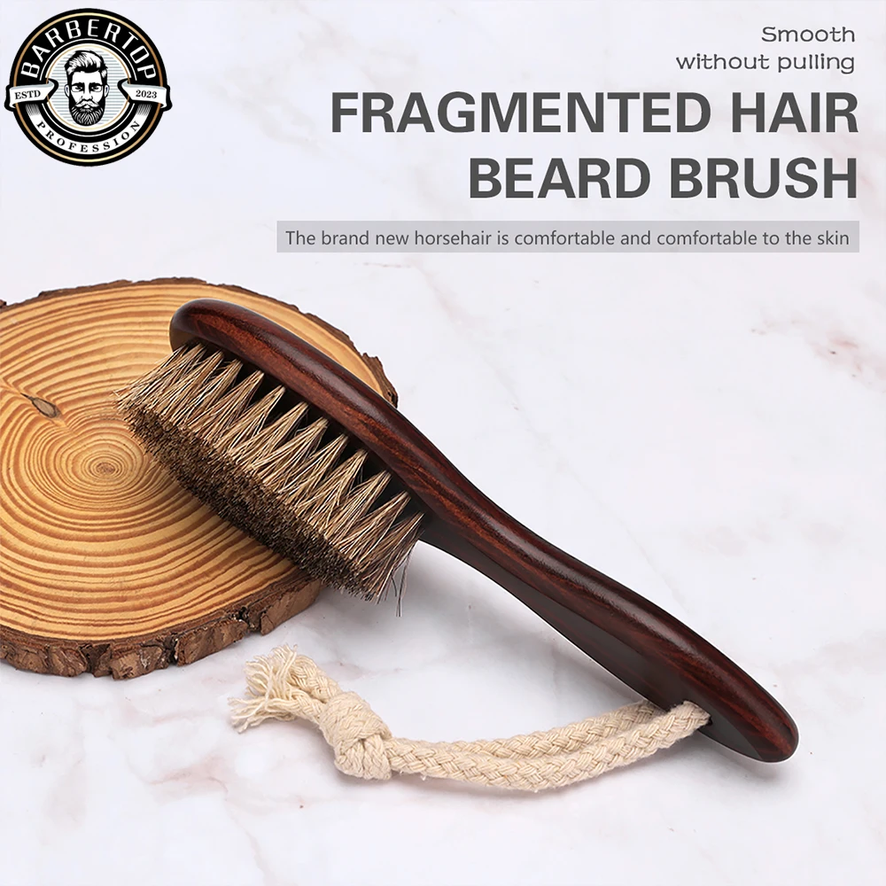Professional Barber Shaving Beard Brush Hair Duster Brushes Horsehair Salon Face Mustache Clean Shaving Styling Tools