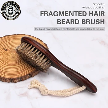 Barbiere professionale Spazzola per barba Spazzole per spolverino Spazzole per crine di cavallo Salone Viso Baffi Strumenti per lo styling da barba puliti