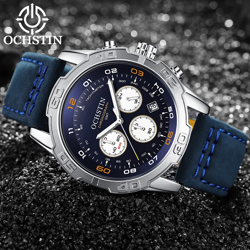 OCHSTIN2024 Pilot Series Personalized Trendy Style Multi functional Quartz Movement Waterproof Watch Men's Quartz Watch