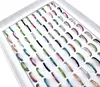 Wholesale 20/50/100pcs Multi-colored Beautiful Zircon Stainless Steel Rings Women's Couples Wedding Jewelry Lovers Gift 6