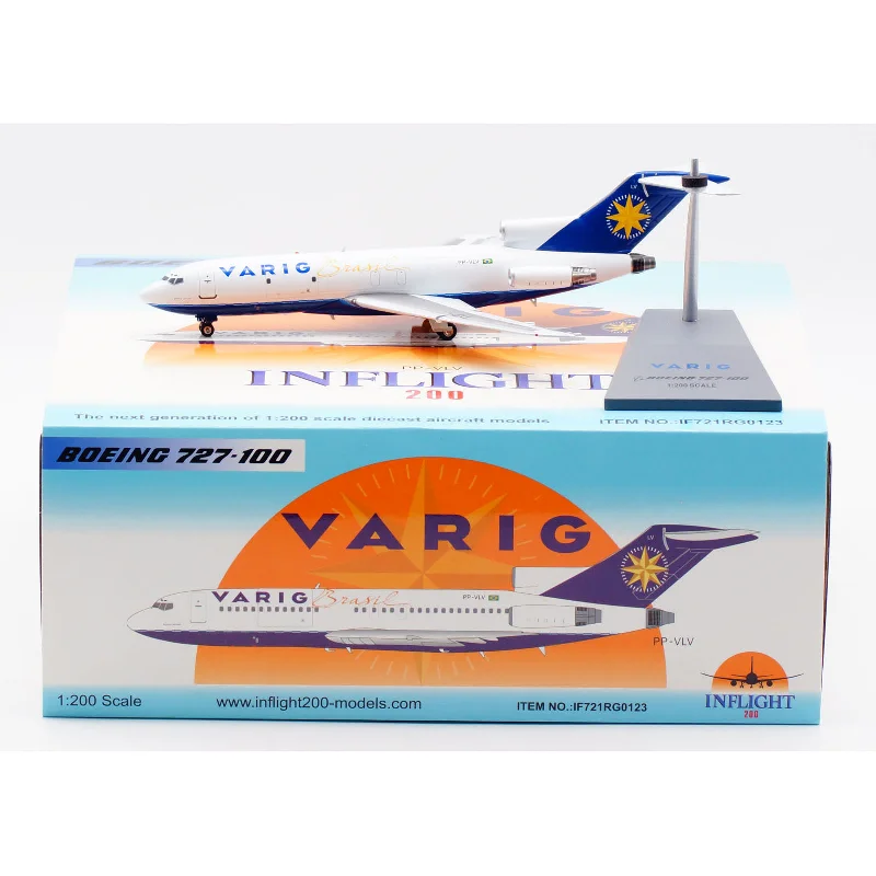 

1:200 Scale Model Plane INFLIGHT VARIG AIRLINES Boeing B727-100 Diecast Alloy Aircraft Jet PP-VLV Collection Display Toys Gifts