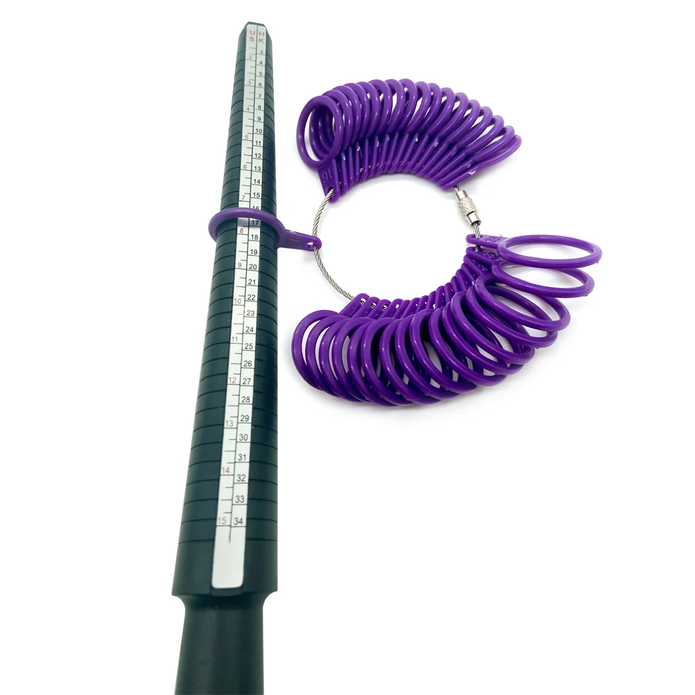 Professional Measuring Gauge Finger Ring Stick Sizer EU/US