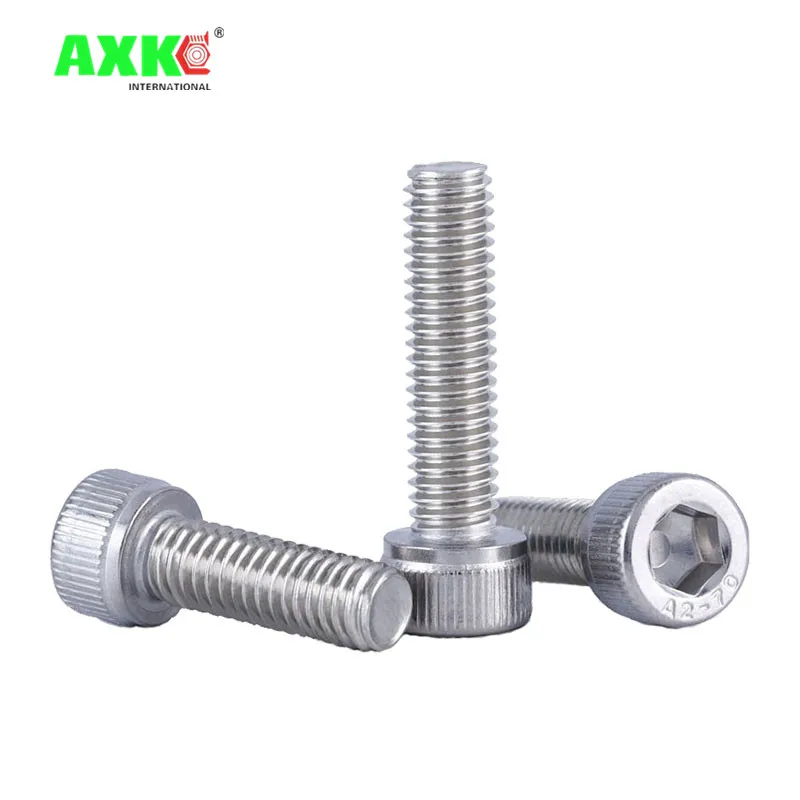 5-50Pcs M1.6 M2 M2.5 M3 M4 M5 M6 M8 DIN912 Stainless Steel 304 Hex Socket Cap Head Screw or grade 12.9 steel Metric allen Screws