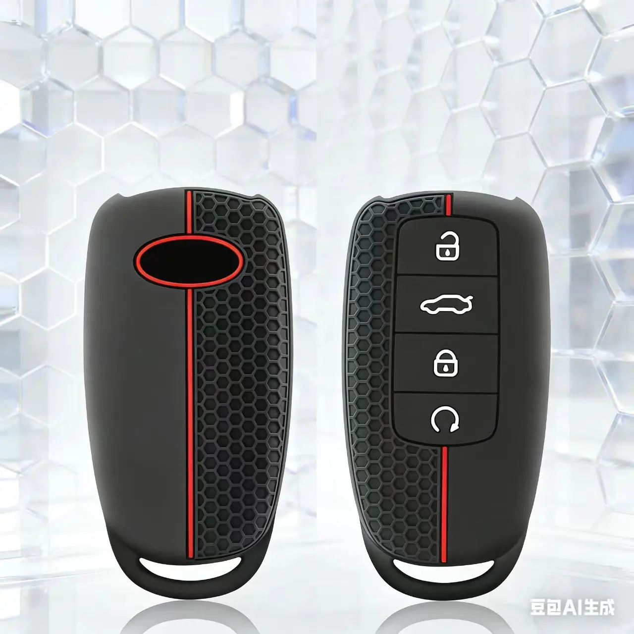 Silicone Car Keychain Accessory Holder and Key Cover Case