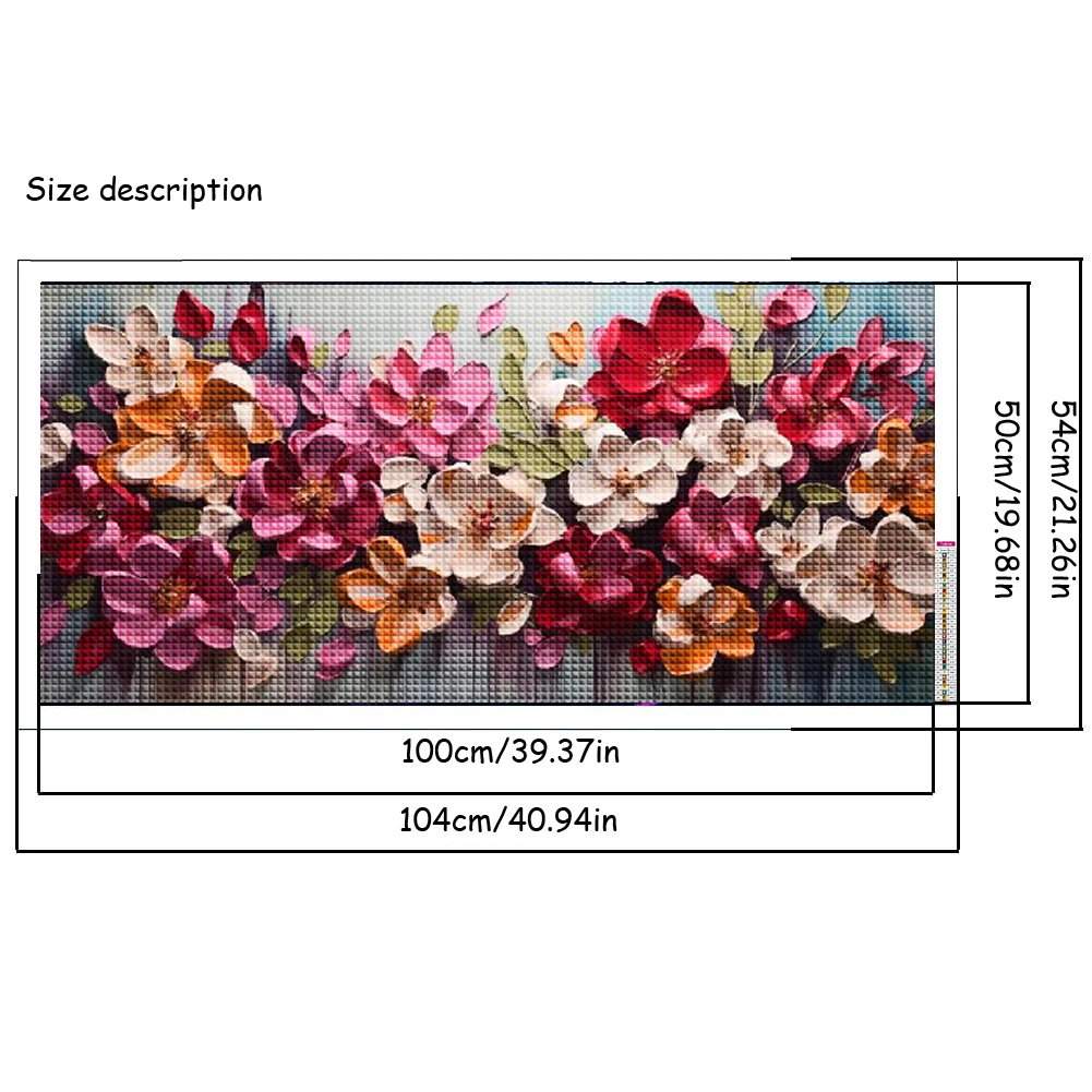 Description Picture 4 of itemColorful 3D Floral Diy Diamond Painting Abstract Flower Large New 202 Cross Stitch Kits Mosaic Embroidery Housewarming Gift