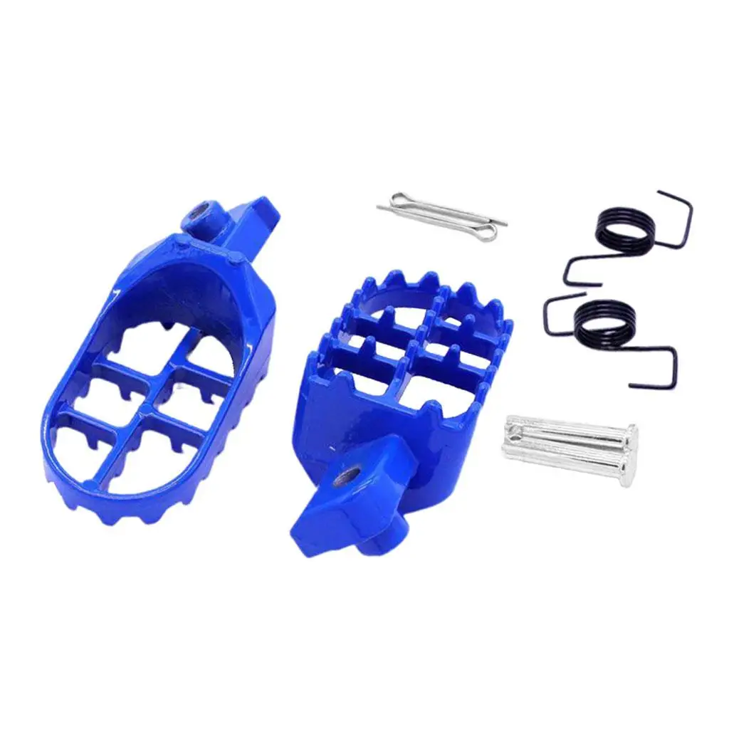 Footrest Footpegs Assembly for Yamaha PW50 PW80 for Honda XR50 XR70 CRF 50/70/80/100 Pit Dirt Bike, Blue