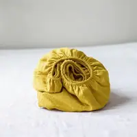 100% Linen Fitted Bed Sheet Mattress Cover Natural Washed French Flax Soft Natural Breathable Deep Pockets Farmhouse Bedding