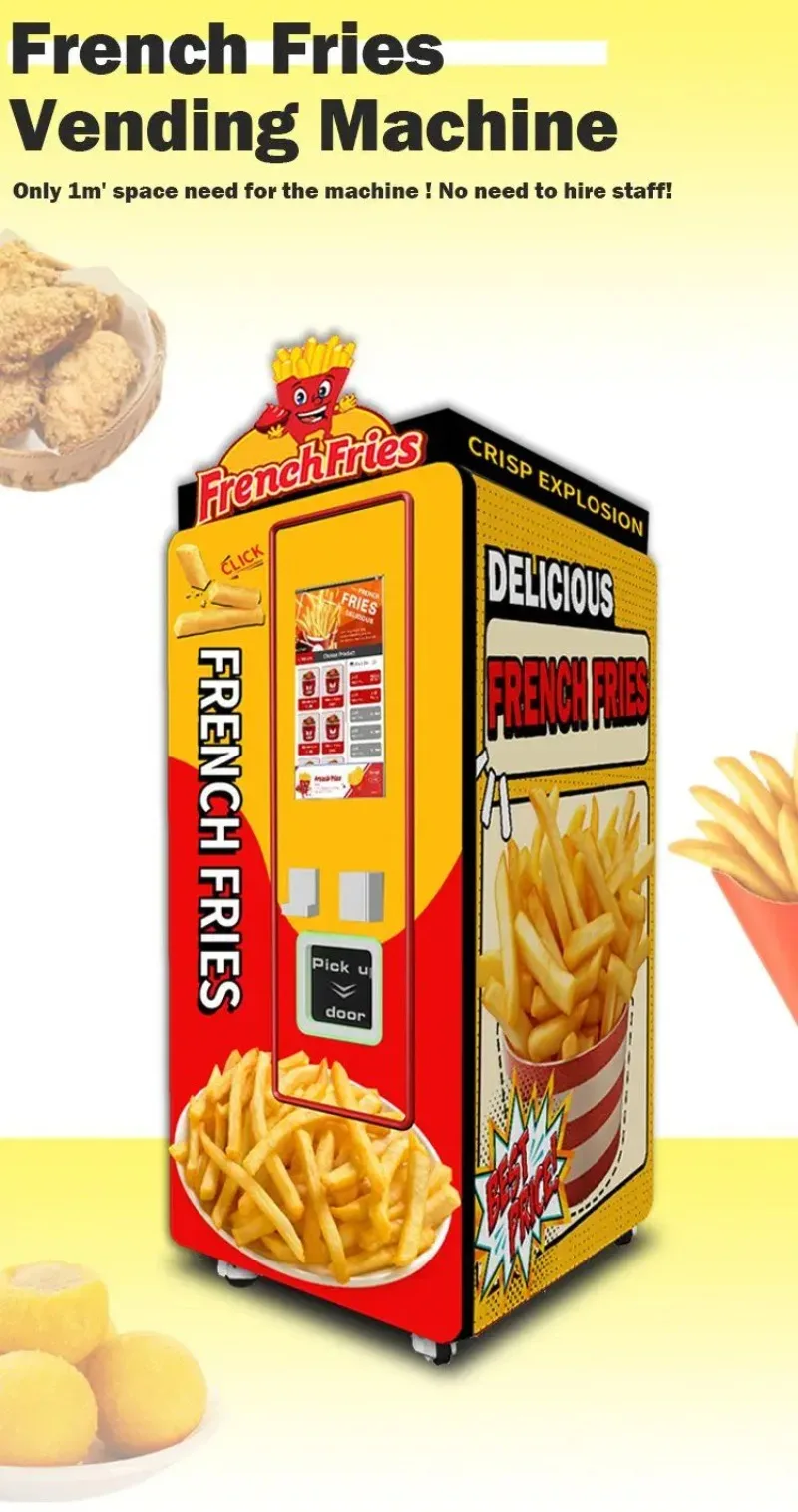 Best Quality Snack Food French Fries Machine Price Small Size Fry Potato Chip Vending Machine Outdoor