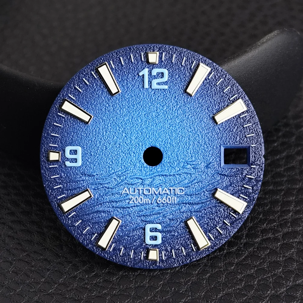 Enhanced Sea Dial 28.5mm - Blue/Green Luminous Mechanical Watch Accessory