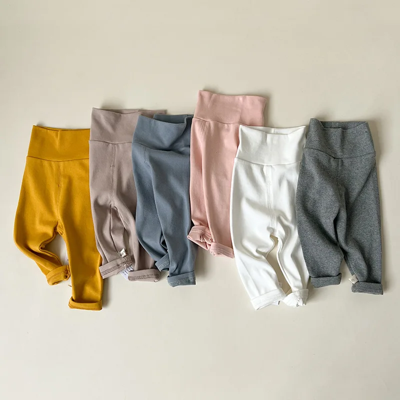 0-5years Baby Pants Spring Autumn Children Boys Girls Pants Casual Kids Full Pants Toddler Trousers Infant Solid Color Leggings