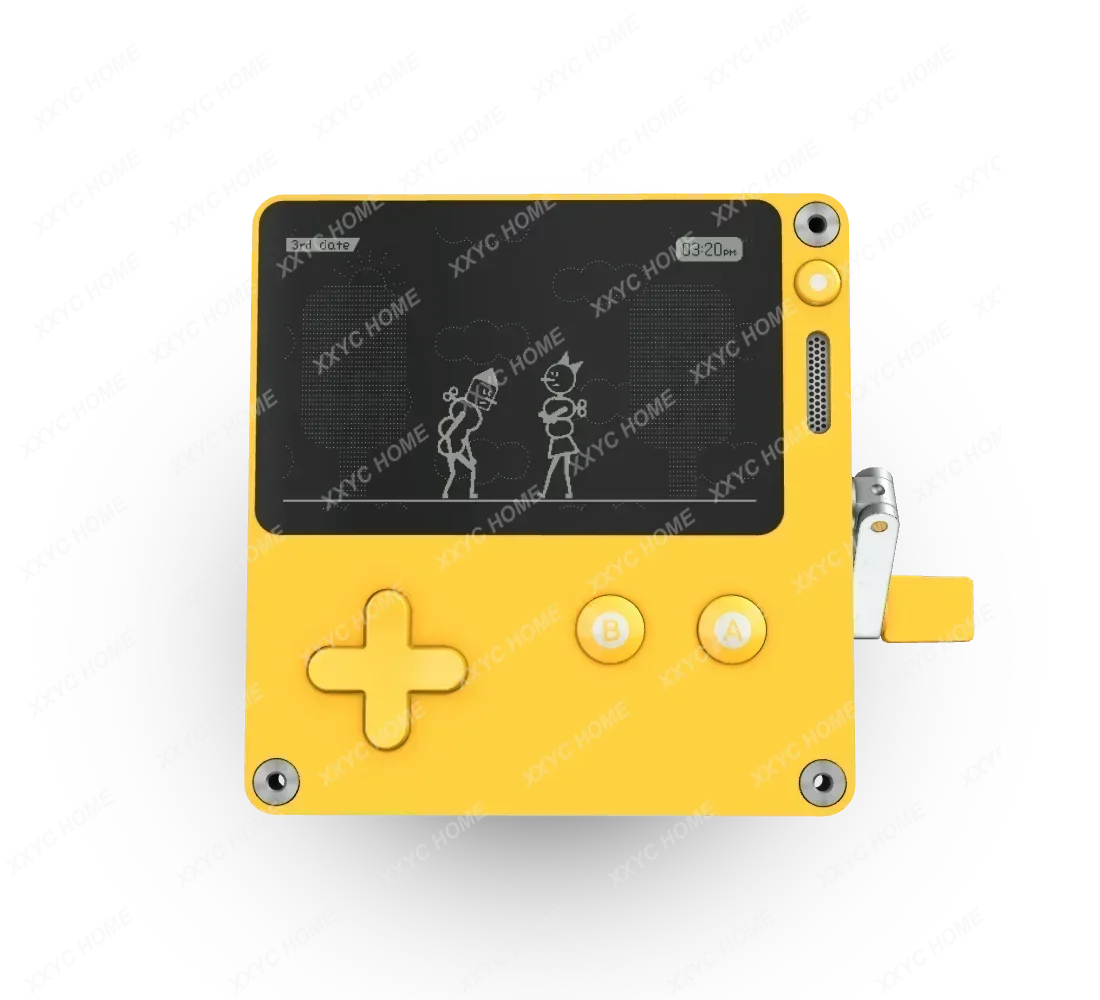 

-Портативная игровая консоль с сенсорным экраном, 3,5-дюймовая ретро мини-консоль с кривошипом, креативная,