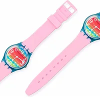 Bracelet de montre en Silicone 16mm 17mm 19mm 20mm pour Swatch, Bracelet en caoutchouc coloré étanche pour hommes et femmes, accessoires de Sport 5